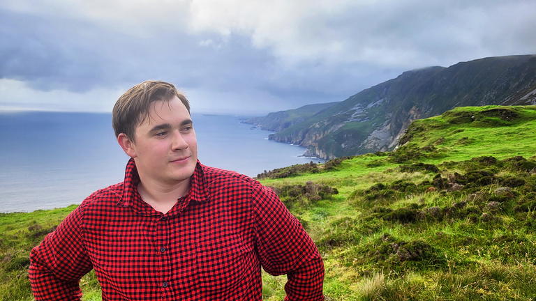University of Iowa undergraduate Sayre Satterwhite outdoors while in Europe